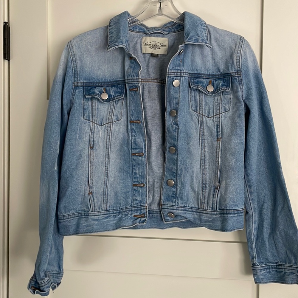 Cropped Jean Jacket, size large but fits like a small